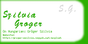 szilvia groger business card